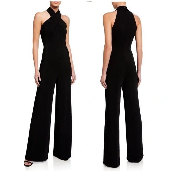NEW Kobi Halperin Chasidy Halter-Neck Jumpsuit Black - Picture 8 of 9